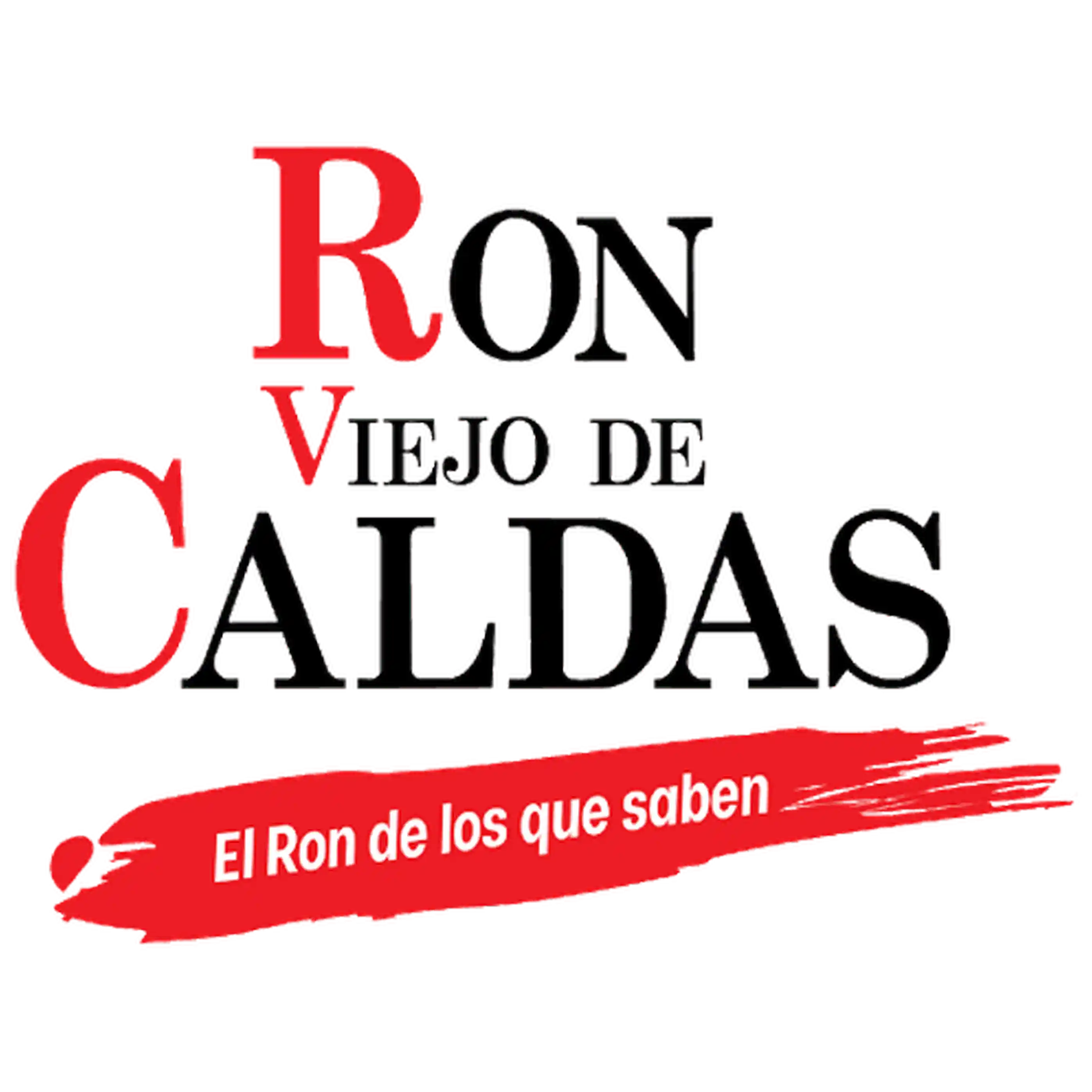 Logo publicitario de la marca Ron Viejo de Caldas