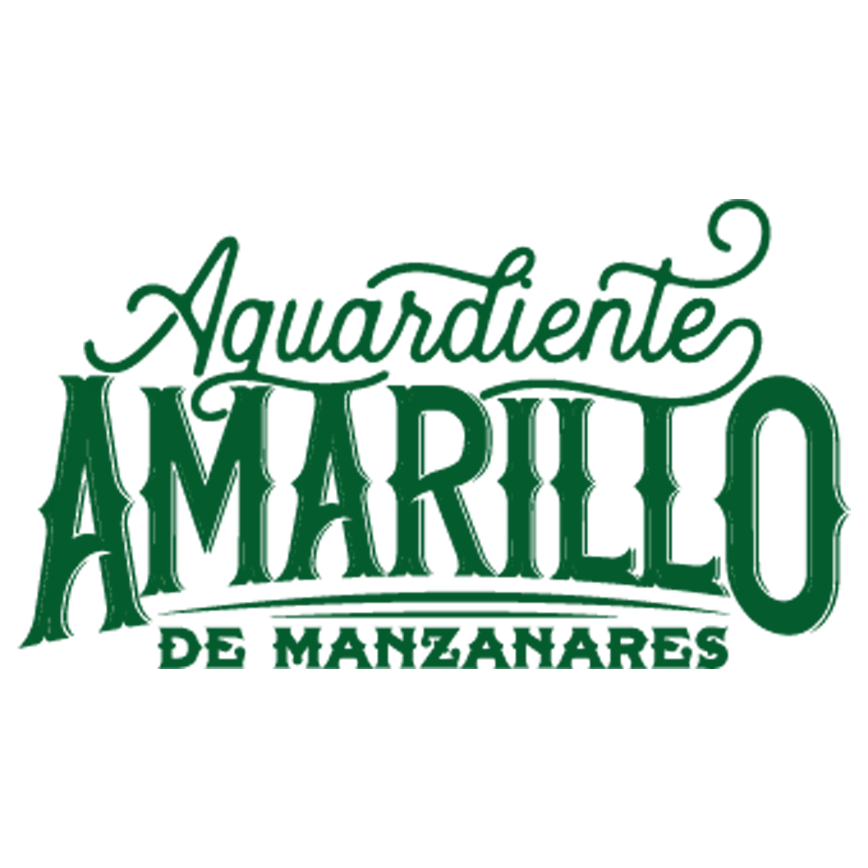 Logo comercial de la marca Aguardiente Amarillo de manzanares
