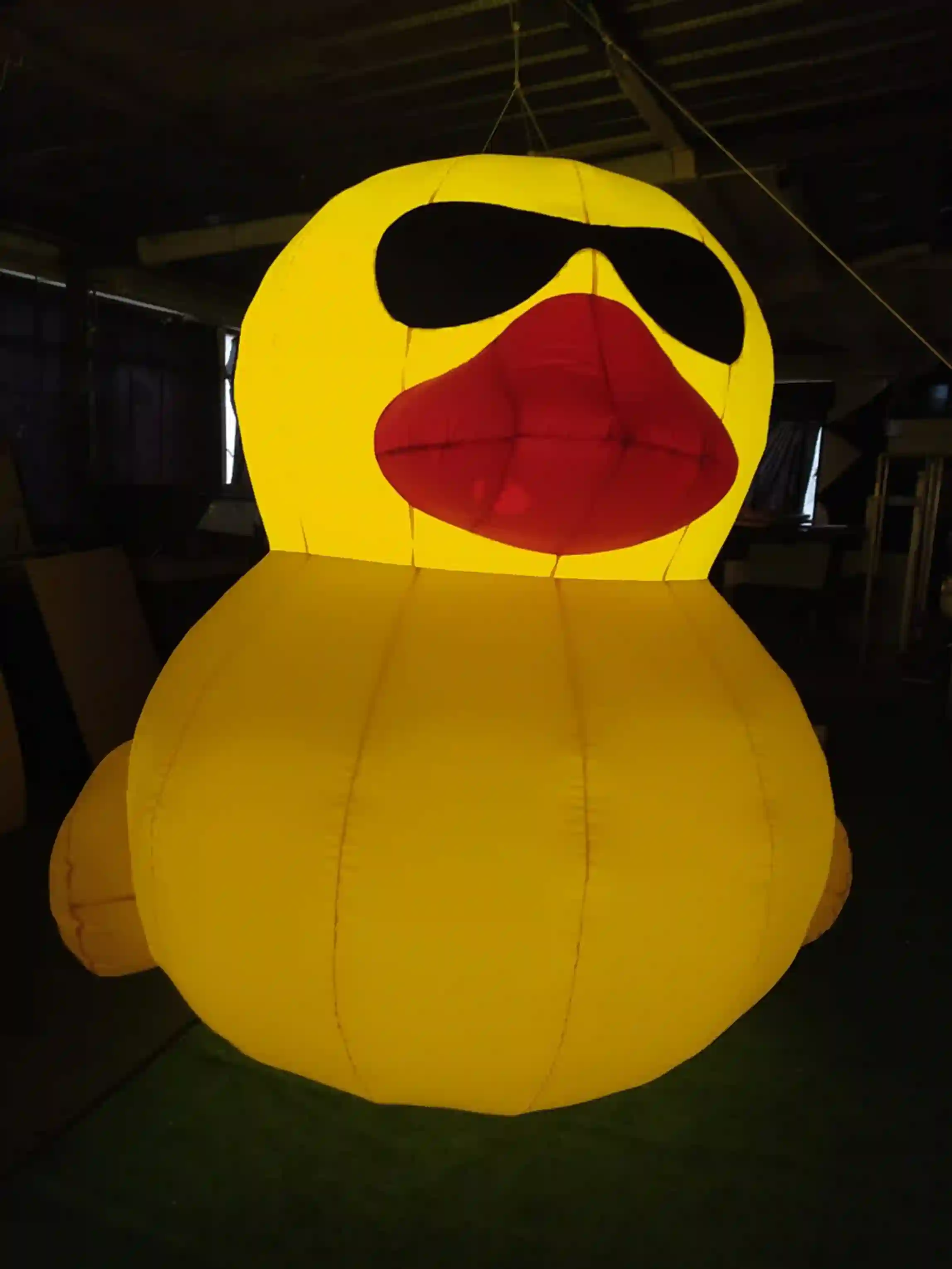 Muñeco Inflable con iluminación interior con forma de Pato
