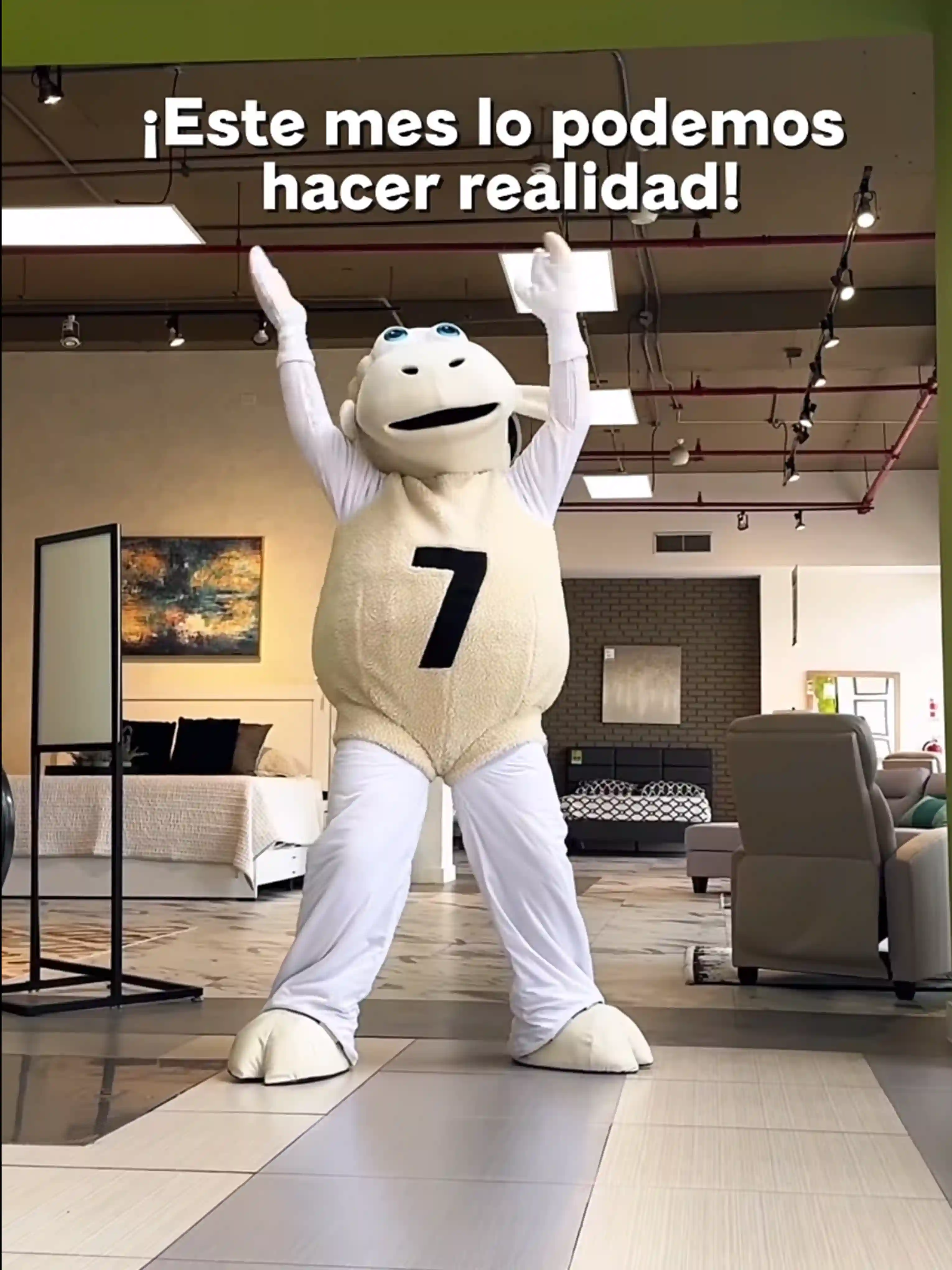 Muestra publicitaria de la oveja Serta